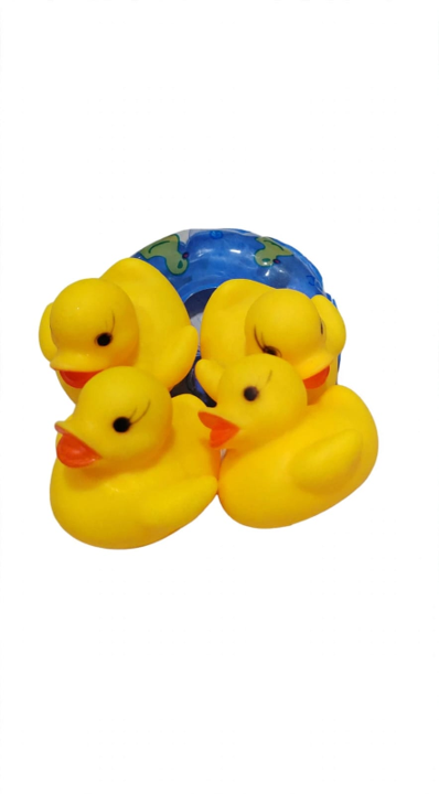 PATITOS CHILLONES 4 PZAS Y 1 MINI SALVAVIDAS C4318