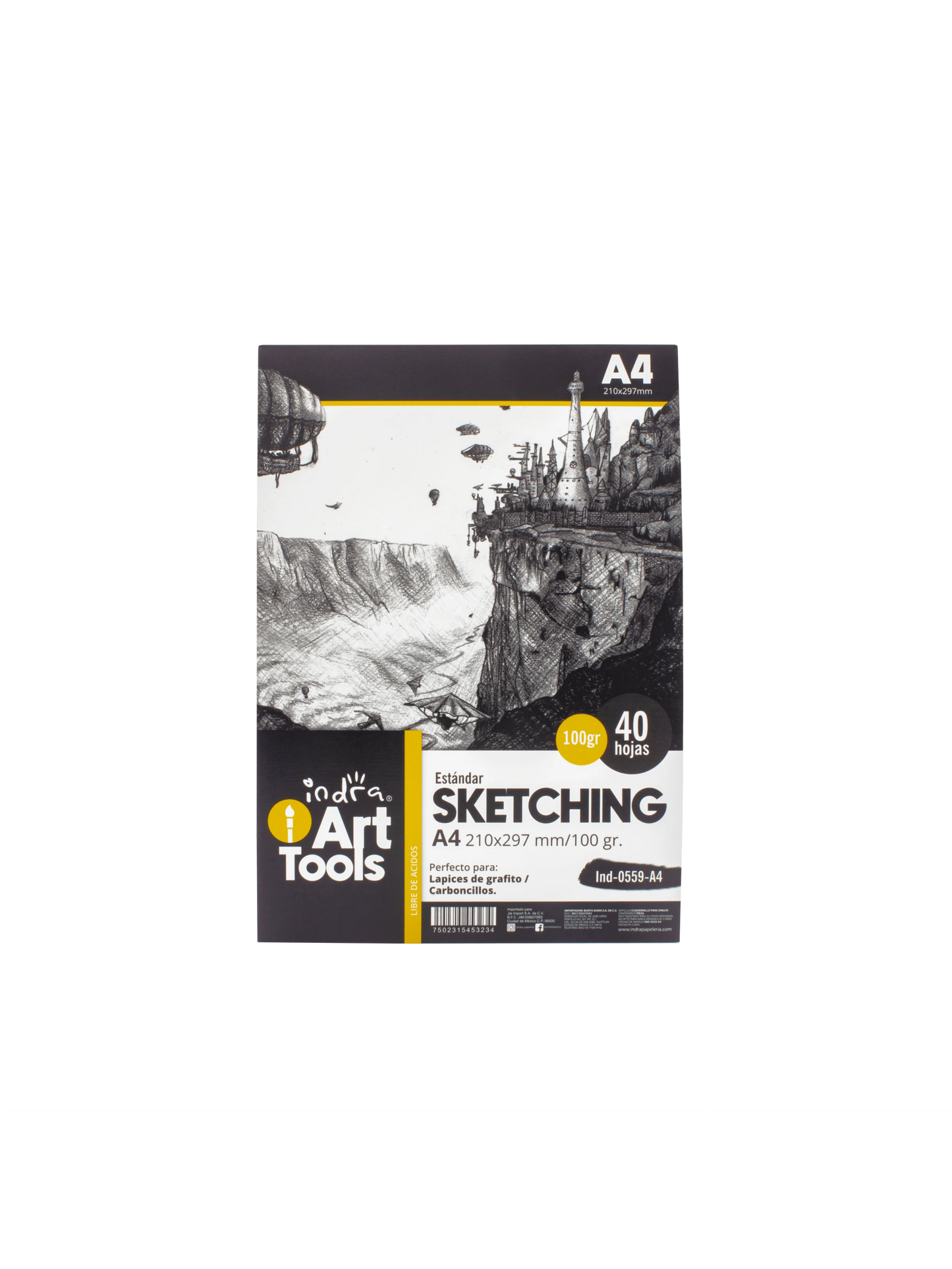 BLOCK DE ARTE - ART TOOLS A4 210X297MM INDRA