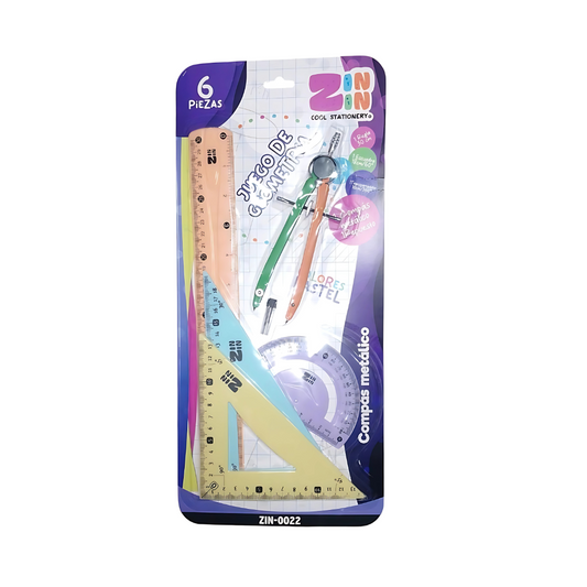 JUEGO DE GEOMETRIA FLEXIBLE ZIN-0022