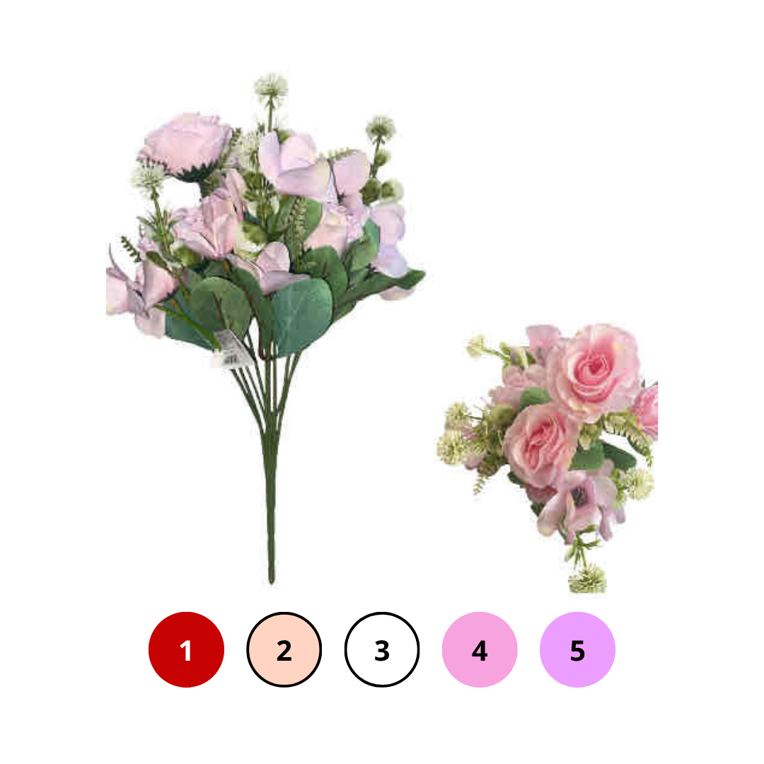 RAMO DE 5 ROSAS C/FOLLAJE GM267-11B-4