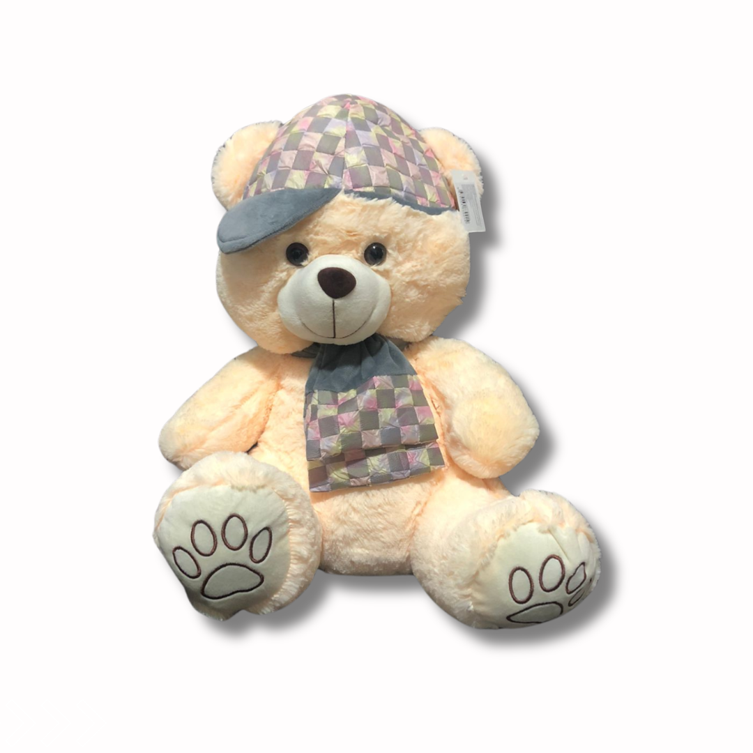 OSO DE PELUCHE CON BUFANDA Y GORRA GM1177-3D-1