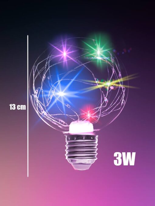 Foco Led Esfera Navideño RGB Colores 3W 21784