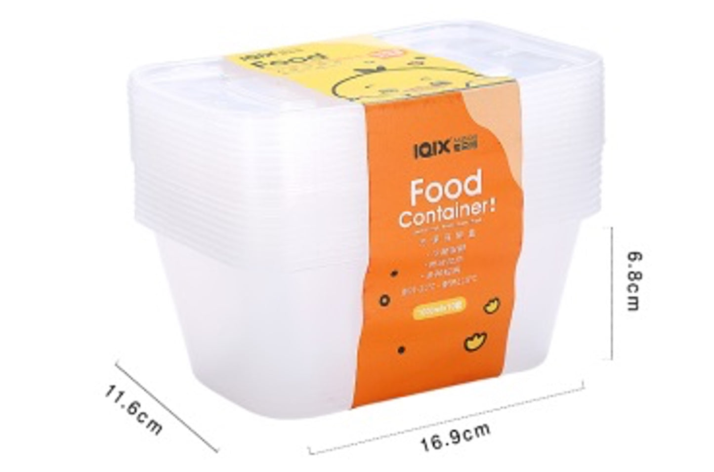 Set de 10 contenedores desechables GM629-11F-6