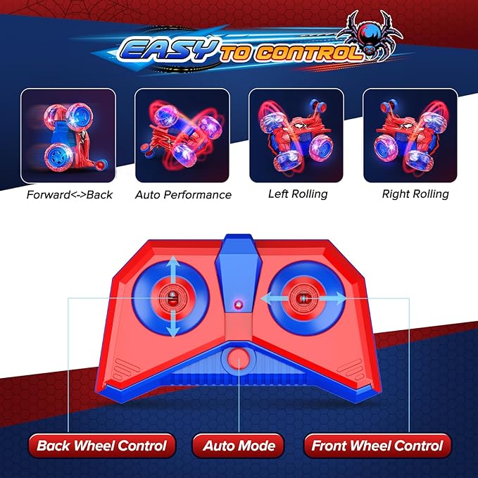 COCHE 360 SPIDERMAN A CONTROL REMOTO KQ225033