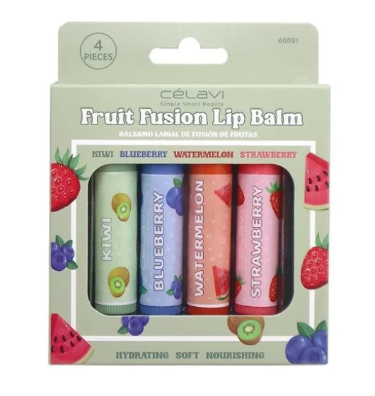 BALSAMO LABIAL FUSION DE FRUTAS 4PZAS 60051