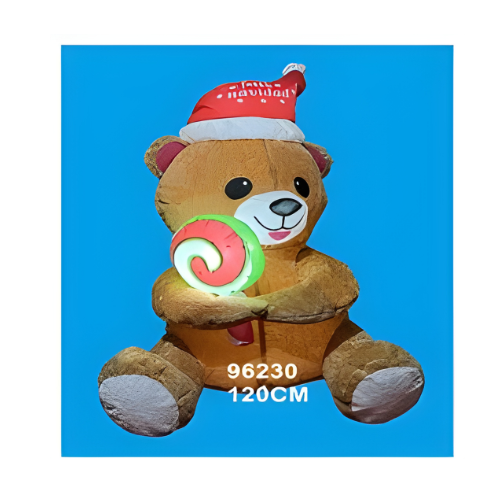 FIG DECO INFLABLE OSO CON CARAMELO 120CM JL96230