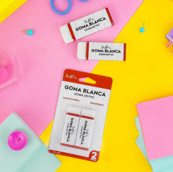 GOMA BLANCA 2 PZAS IND-1066