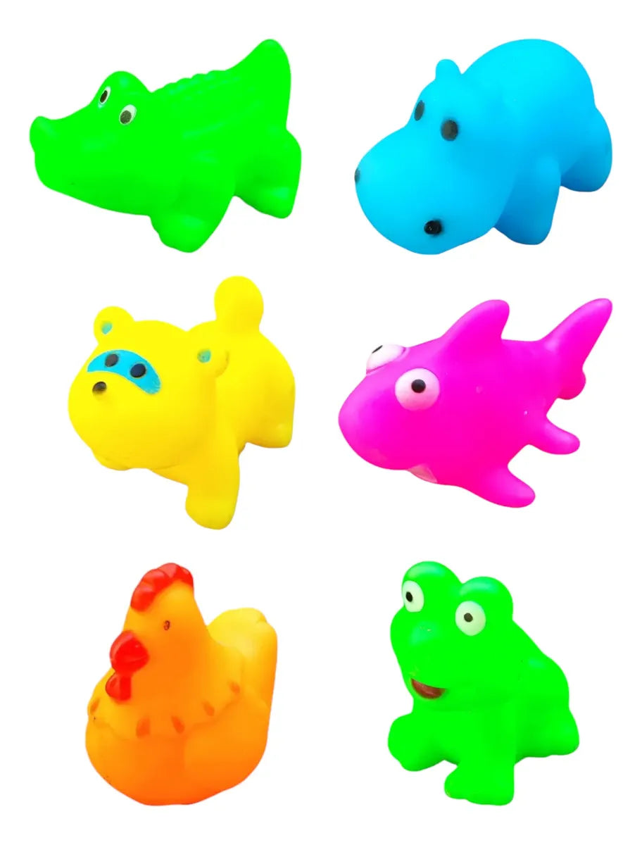 ANIMALES MINI CHILLONES 6 PZS C4331