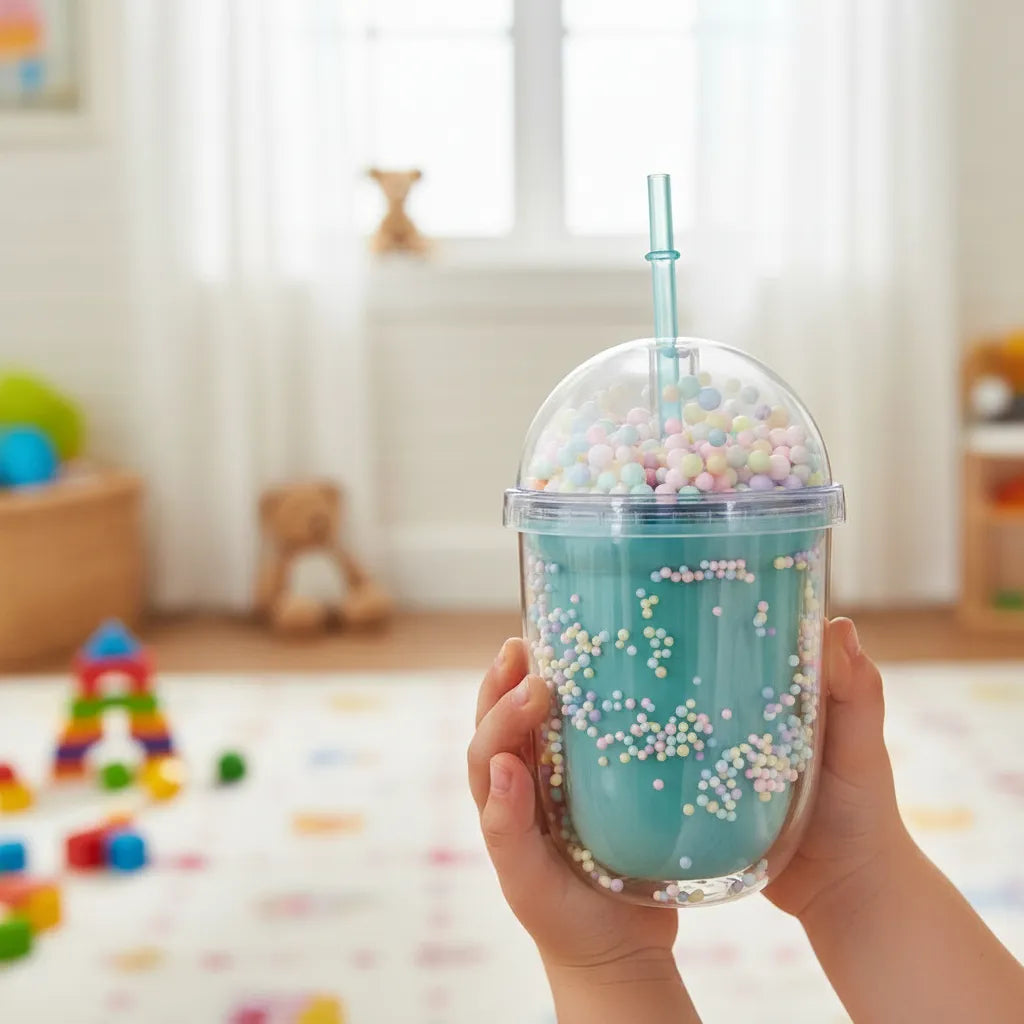 VASO C/T Y POPOTE UNICORNIO UNICEL GM2008-2F-15