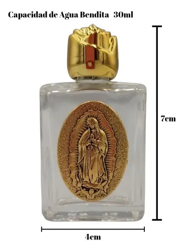 Recuerdo Boda Botella De Cristal Agua Bendita La Virgen