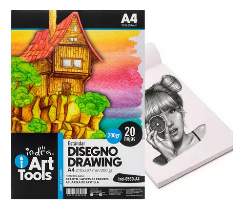 BLOCK DE ARTE - ART TOOLS A4 210X297MM INDRA