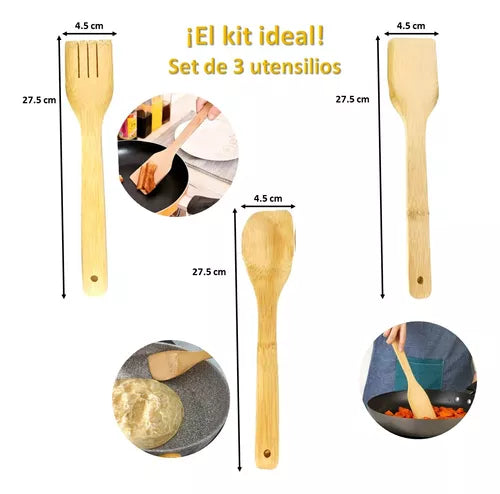 JUEGO DE 3 PZAS UTENSILIOS DE COCINA A4600