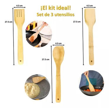 JUEGO DE 3 PZAS UTENSILIOS DE COCINA A4600