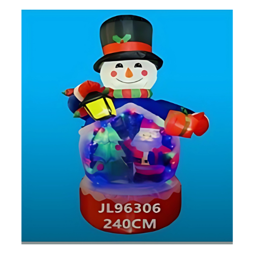 FIG DECO INFLABLE DE NAVIDAD MUÑECO DE NIEVE C/ESFERA NIEVE 240CM JL96306