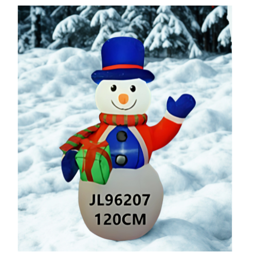 FIG DECO INFLABLE MUÑECO DE NIEVE AFELPADO 120CM JL96207