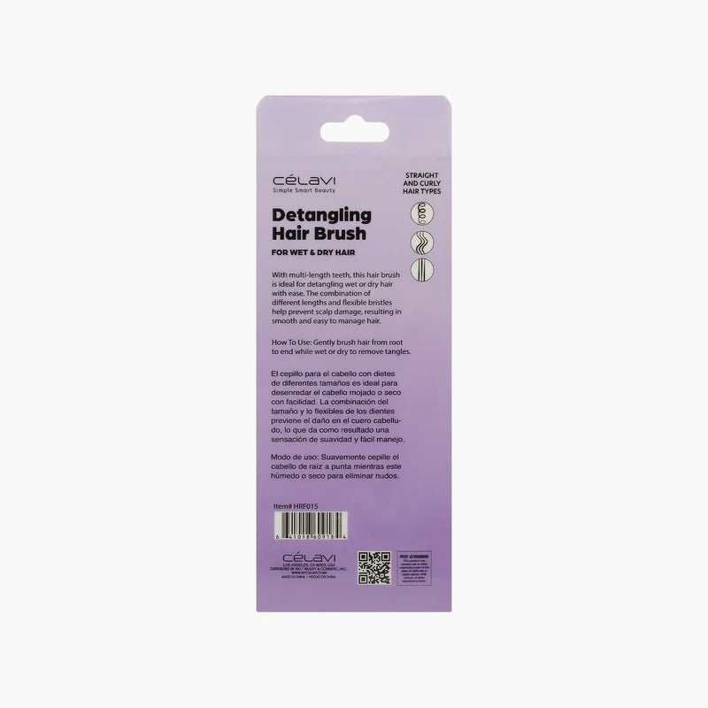 CEPILLO DESENREDANTE LAVANDA CELAVI HRF015