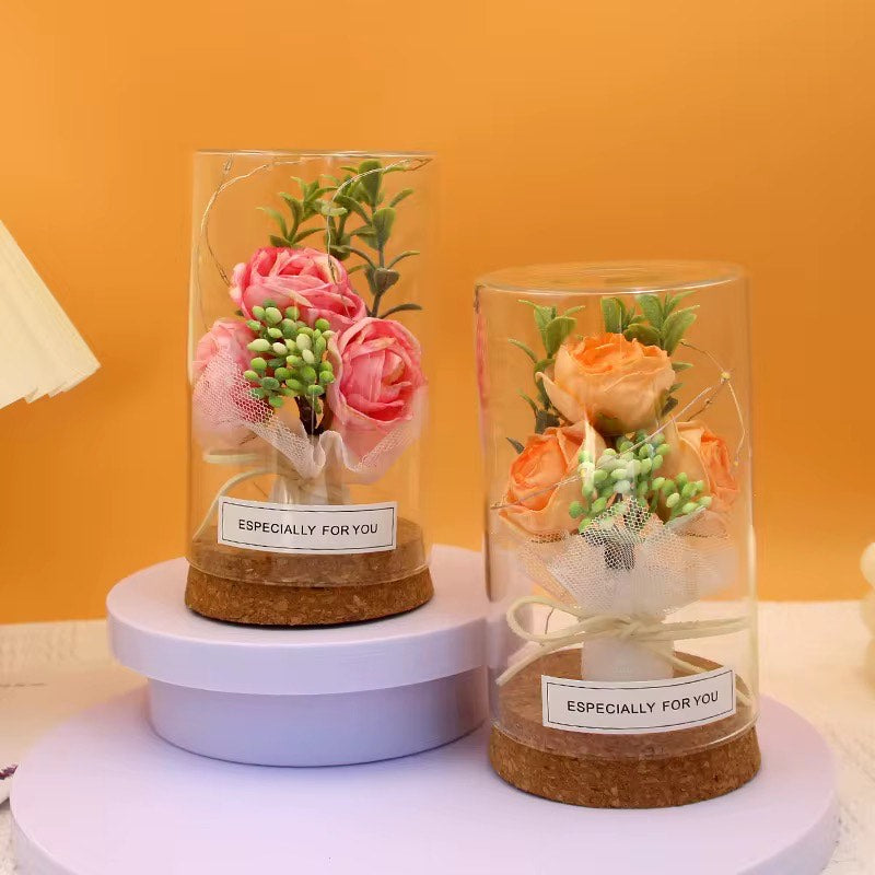 FLORES EN CAPSULA C/LUZ GM1225-1A-3