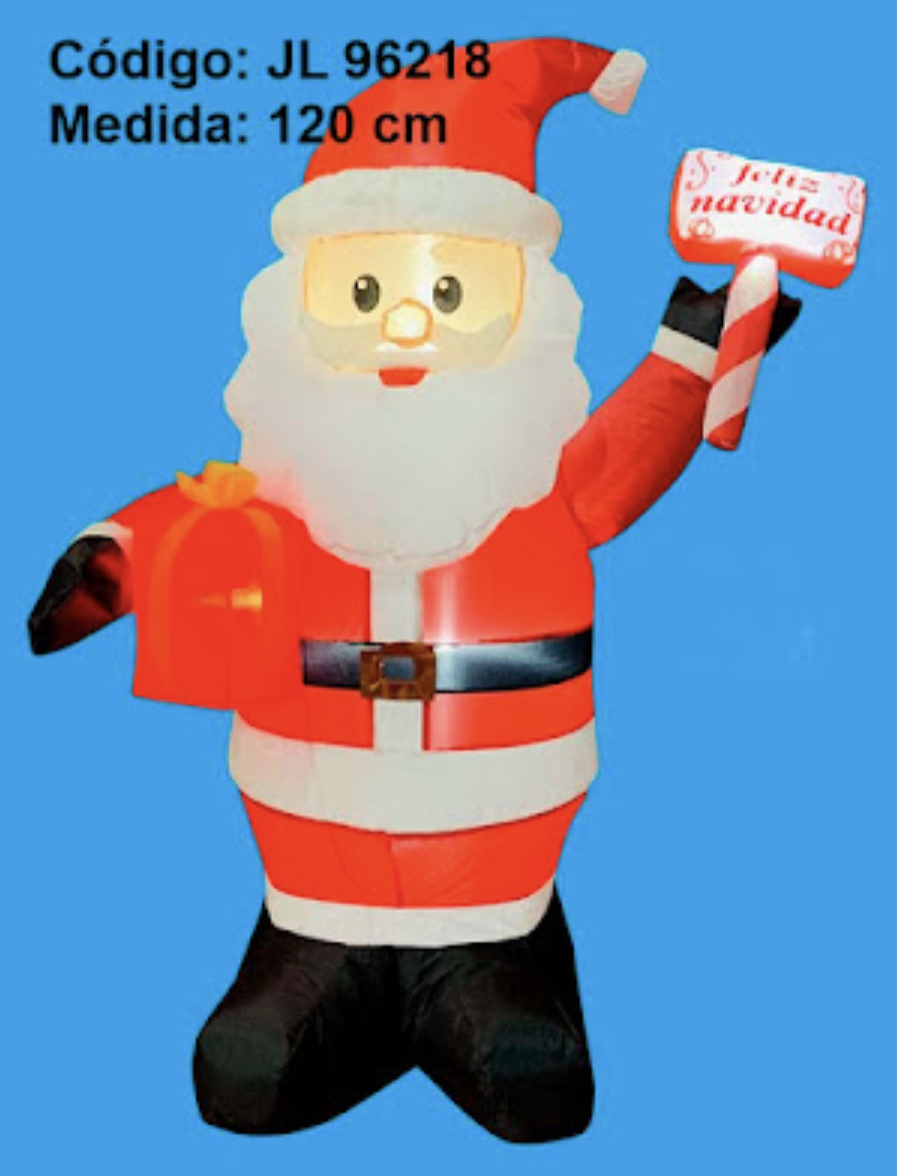 FIG DECO INFLABLE SANTA CLAUS C/FELIZ NAVIDAD 120CM JL96218