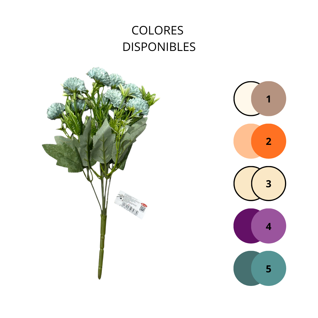 RAMO FOLLAJE CON 10 FLORES GZ-7478