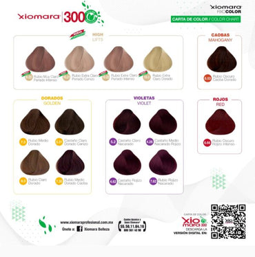 TINTE XIOMARA 300 SIN AMONIACO + 2 PEROXIDO SOBRE