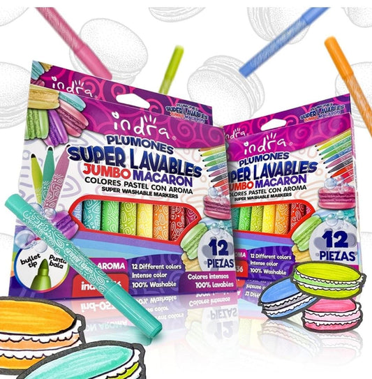 PLUMONES LAVABLES JUMBO CON AROMA 24PZAS IND-0534