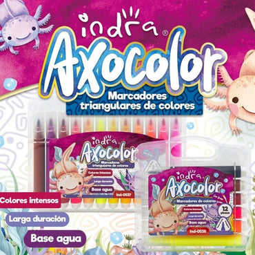 MARCADORES AXOCOLOR PUNTA PINCEL O TRIANGULAR