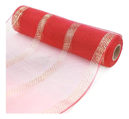 MALLA PLÁSTICA DECORATIVA NAVIDEÑA GM640-15A-21/GM640-7A-27