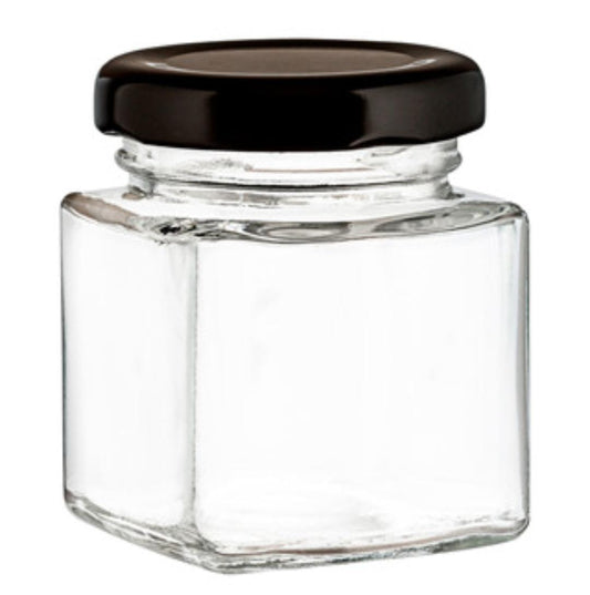 FRASCO MINI CUADRADO 45ML C/T NEGRA 3412