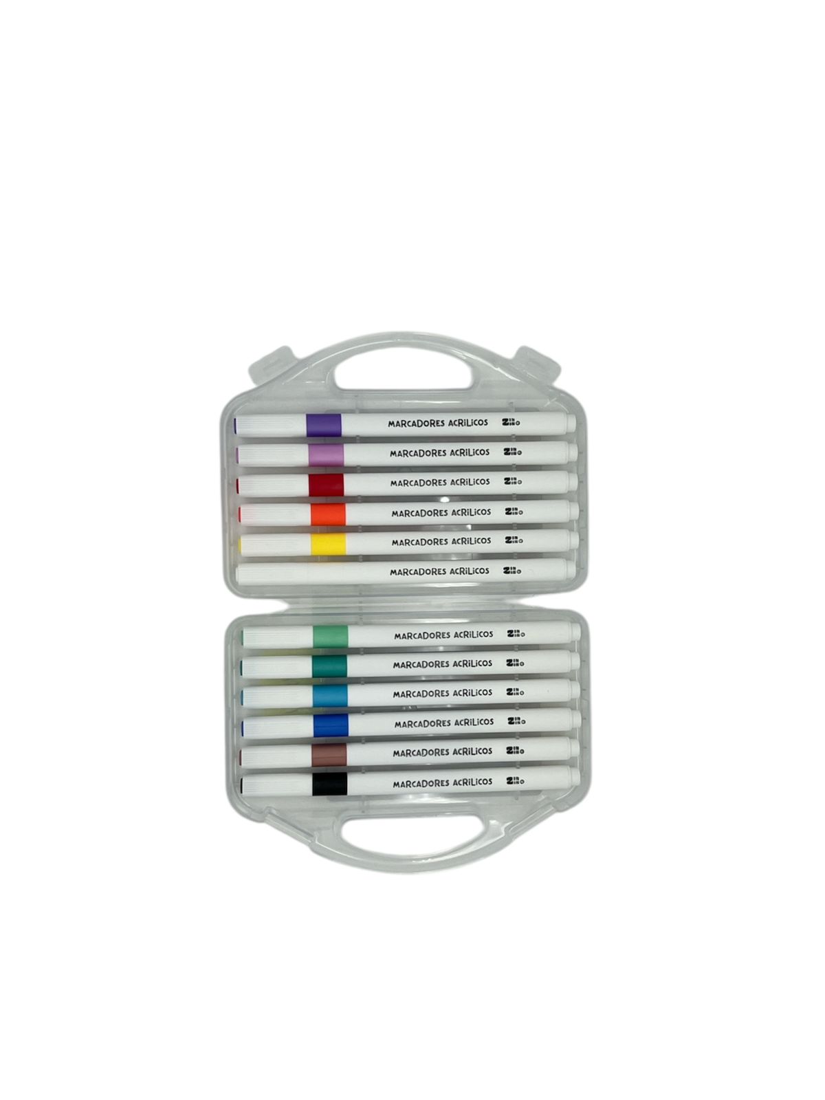 MARCADORES DE ACRILICO PUNTA BULLET 12 PZAS ZIN-0074