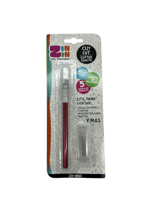 CUTTER EXACTO C/REPUESTO ZIN-0063