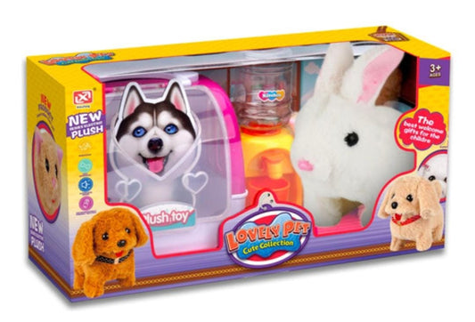 MASCOTA CON TRANSPORTADORA Y BEBEDERO AHJ-0825