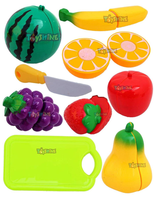 JUEGO DE FRUTAS CON VELCRO Y TABLA DE PICAR AHJ-0596