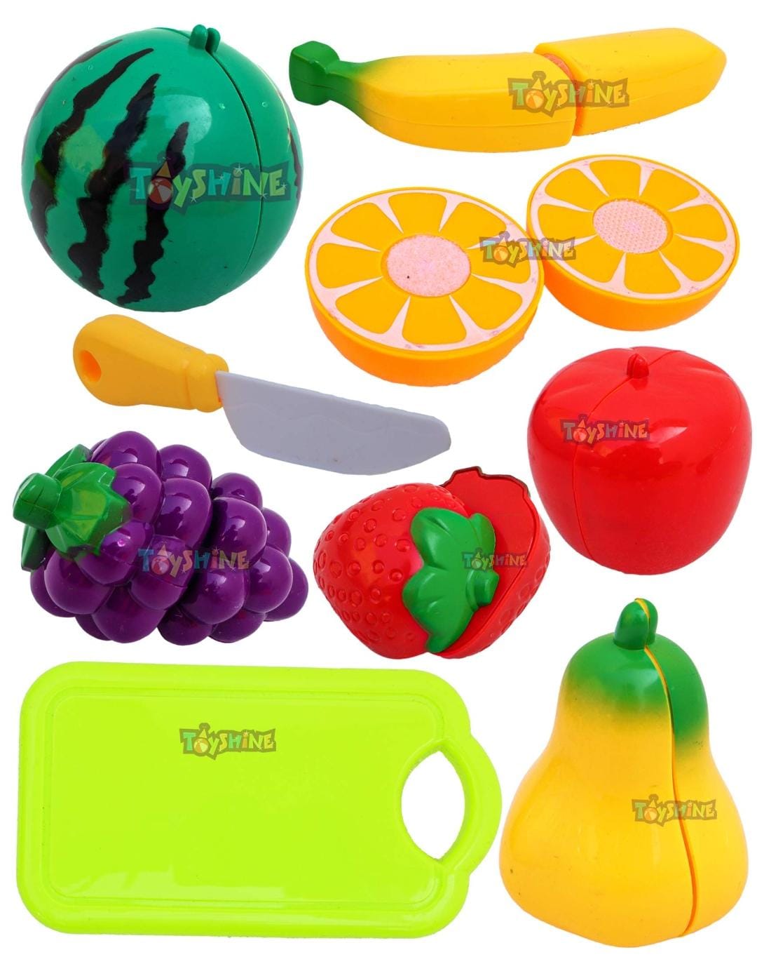 JUEGO DE FRUTAS CON VELCRO Y TABLA DE PICAR AHJ-0596