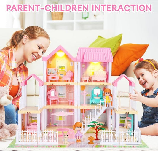 CASA DE MUÑECA CON ACCESORIOS 218PZAS AHJ-0943