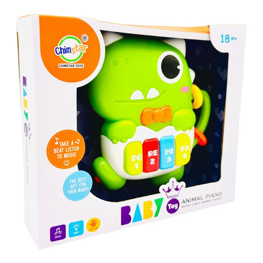 PIANO DINOSAURIO CON LUZ Y SONIDO AHJ-0835