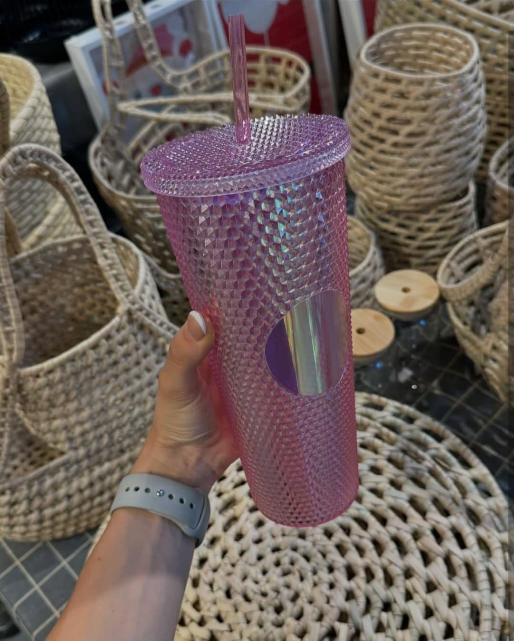 VASO DIAMANTE TORNASOL