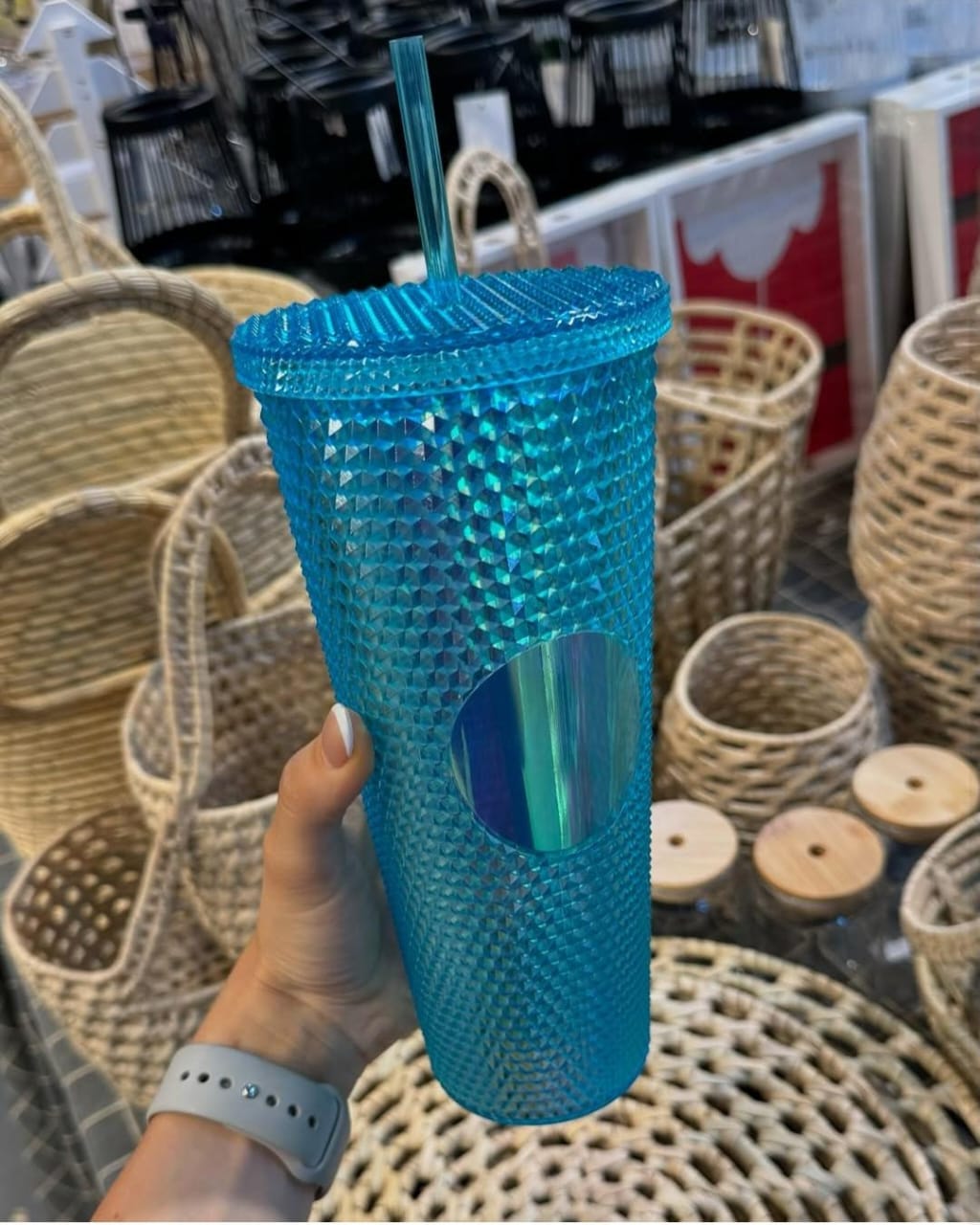 VASO DIAMANTE TORNASOL