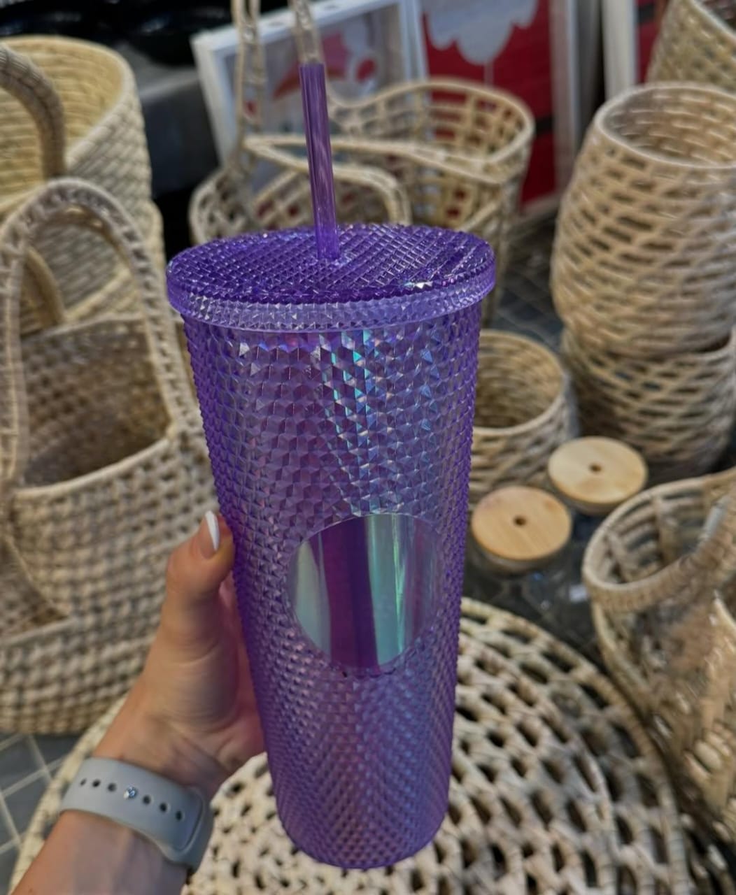 VASO DIAMANTE TORNASOL