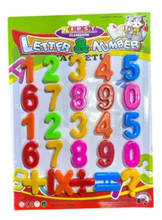 LETRAS NUMEROS CON IMAN EN BLISTER P/PIZARRON C1711