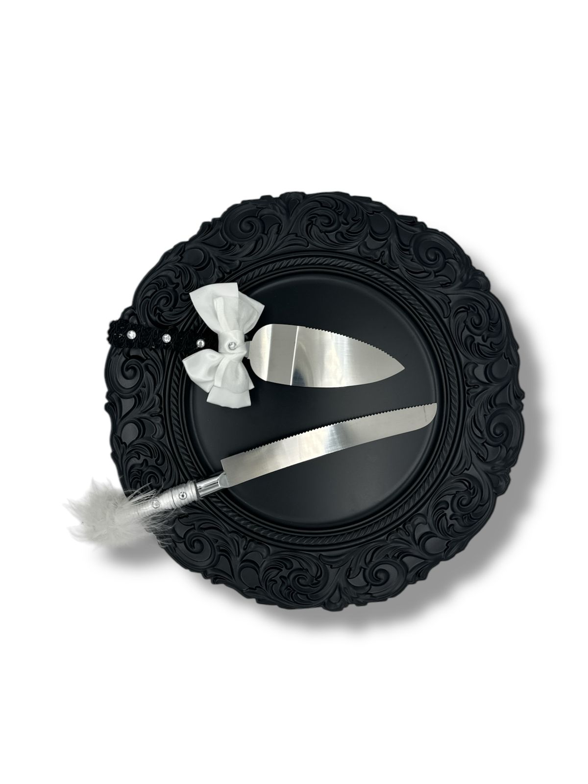 JUEGO DE COPAS Y CUCHILLOS PARA BODA 4PZAS GZ-9684