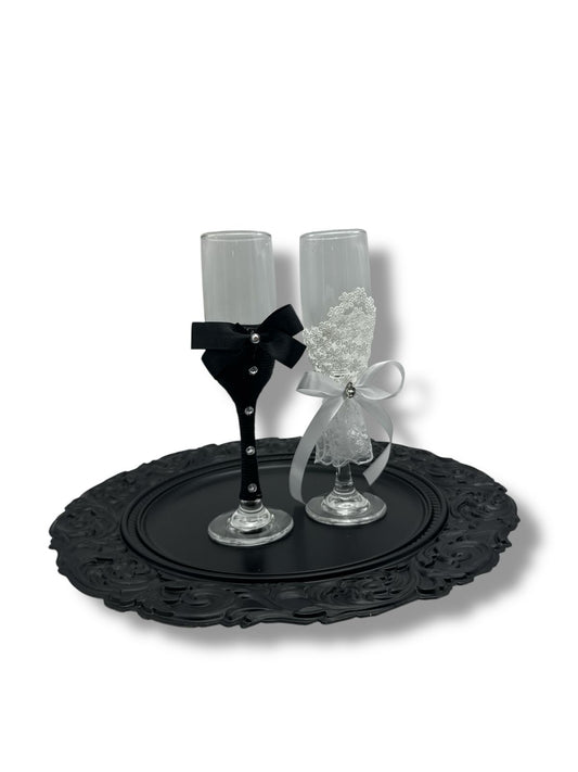 JUEGO DE COPAS PARA BODA 2PZAS GZ-9687