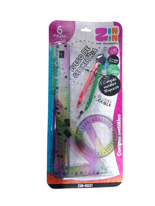 JUEGO DE GEOMETRIA FLEXIBLE ZIN-0021