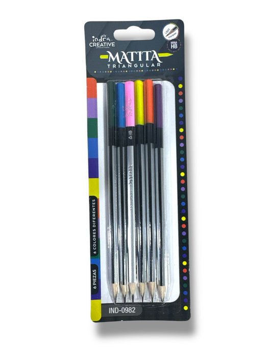 LAPIZ HB MATITA 6 PZAS IND-0982