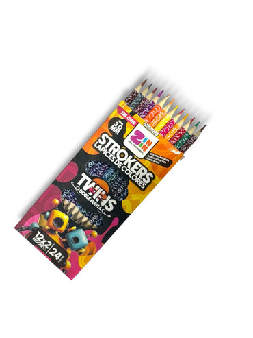 LAPICES DE COLORES STROKERS DOBLE PUNTA 12x2 PZAS ZIN-0155