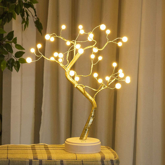 ARBOL MINI PERLAS CON LUZ GZ-9927