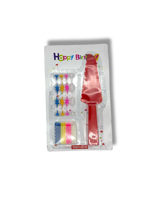 KIT VELAS Y CORTADOR DE PASTEL GM549-1H-3