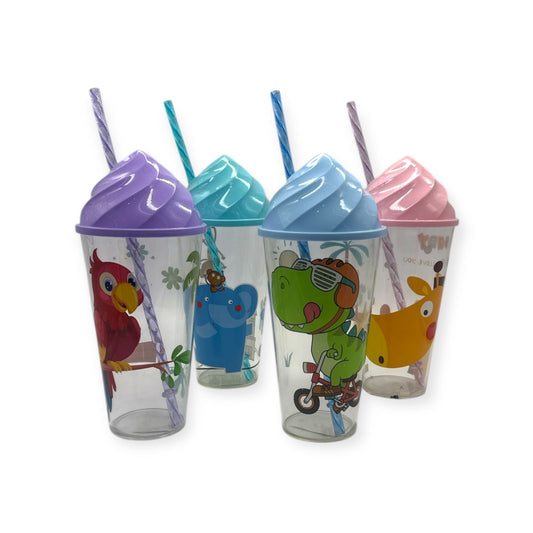 VASO ANIMALES C/T HELADO Y POPOTE GM674-3H-23
