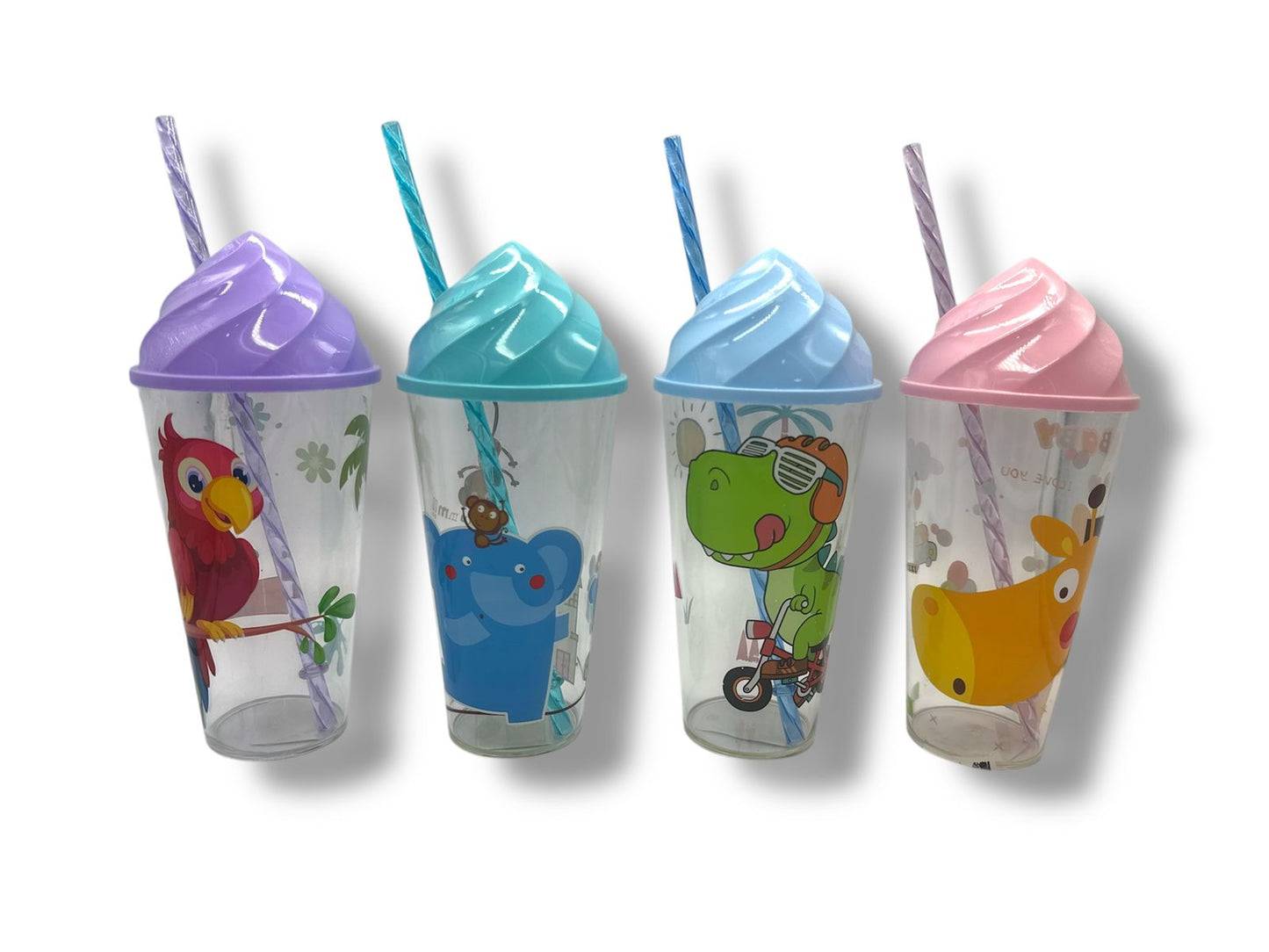 VASO ANIMALES C/T HELADO Y POPOTE GM674-3H-23