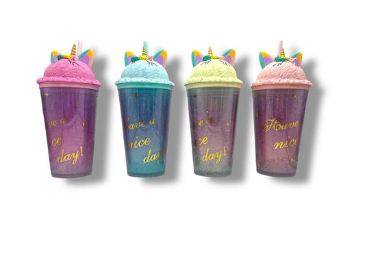 VASO UNICORNIO C/T Y POPOTE GM674-3H-26