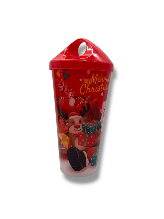 VASO NAVIDEÑO C/TAPA Y POPOTE GM36-10H-40